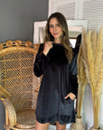 Vestido Vari Velvet Negro