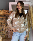 Cardigan Star Shine Camel