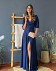 Vestido Josefina Azul Marino