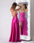 Vestido Florencia Fucsia