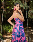 Vestido Paula Blue Pink Oasis