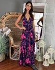 Vestido Paula Splash Fucsia