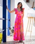 Vestido Dora Mallorca Fucsia