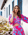 Conjunto Lua Botanico Pink