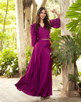 Conjunto Lua Magenta Oscuro