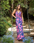 Vestido Paula Blue Pink Oasis