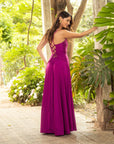 Vestido Amalia Magenta Oscuro