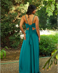 Vestido Pascuala Verde Petróleo