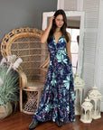 Vestido Paula Splash Turqueza