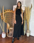 Falda Rock Velvet Negro