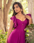 Vestido Dora Magenta oscuro