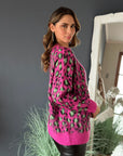 Cardigan Party Print Pink