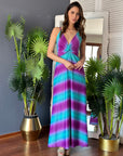 Vestido Paula Purple Rainbow