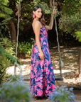 Vestido Paula Blue Pink Oasis