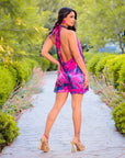 Vestido Lorenzo Maceio Magenta