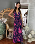 Vestido Paula Splash Fucsia