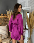 Vestido Kena Magenta Satinado