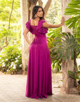 Vestido Dora Magenta oscuro