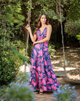 Vestido Paula Blue Pink Oasis
