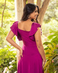 Vestido Dora Magenta oscuro