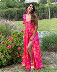 Vestido Doris Tropical Fucsia