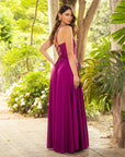 Vestido Amalia Magenta Oscuro