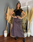 Falda Rock Velvet Gris