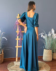 Vestido Josefina Verde Petróleo