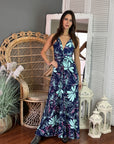 Vestido Paula Splash Turqueza