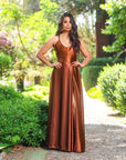 Vestido Amalia Cobre