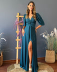 Vestido Josefina Verde Petróleo
