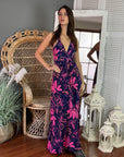 Vestido Paula Splash Fucsia