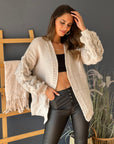 Cardigan Punto Crema