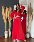 Conjunto Lua Bodre Rojo