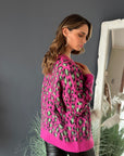 Cardigan Party Print Pink