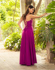 Vestido Amalia Magenta Oscuro