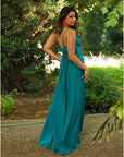 Vestido Pascuala Verde Petróleo