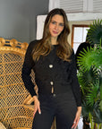 Sweater Print Coquete Negro