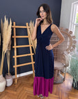 Vestido Valentina Navy Magenta