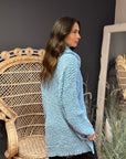 Sweater Maxi Cuore Celeste