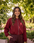 Chaqueta bomber Burdeo