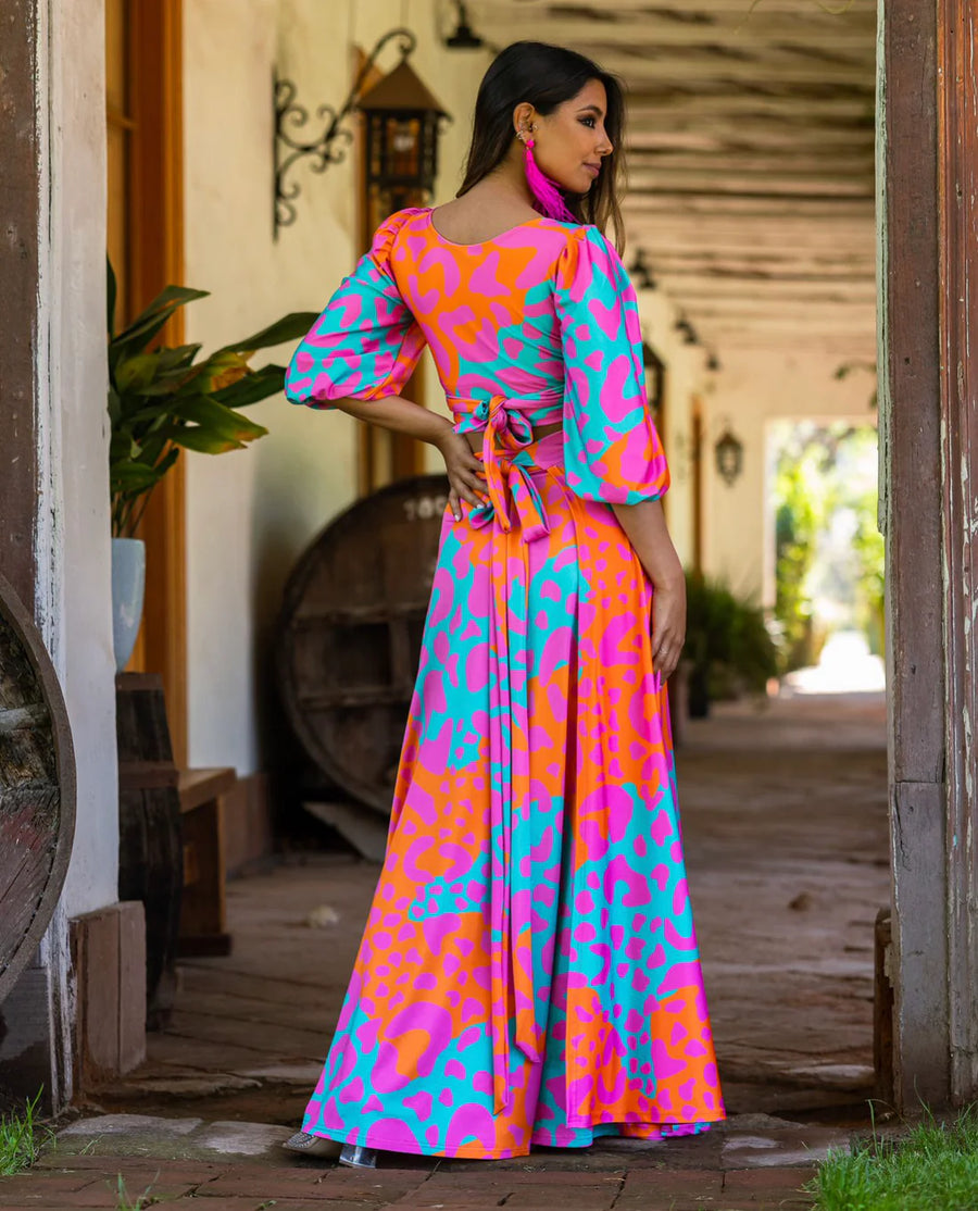 Top Lua Sábana flúor Fucsia