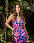 Vestido Paula Blue Pink Oasis