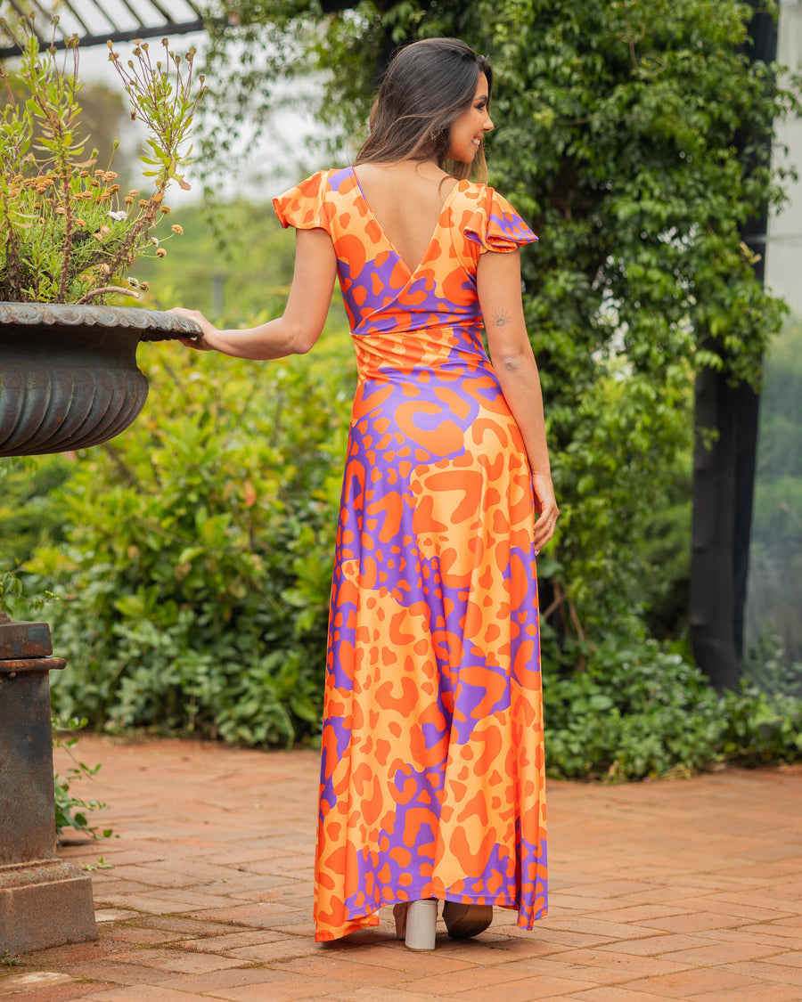 Vestido Ana Flúor Sabana Naranjo