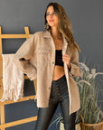 Chaqueta Camisera Arena