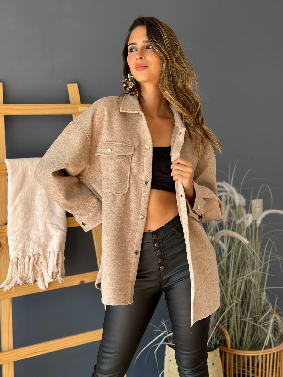 Chaqueta Camisera Arena
