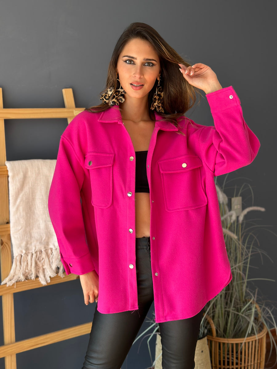Chaqueta Camisera Fucsia