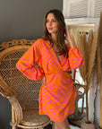 Vestido Kena Mix Orange