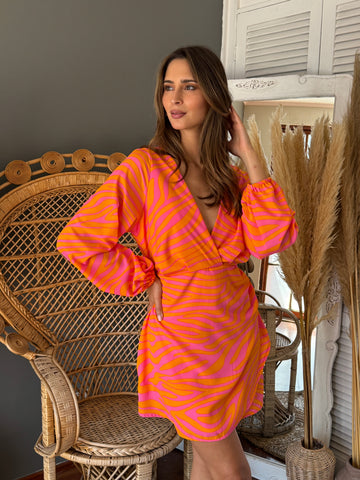 Vestido Kena Mix Orange