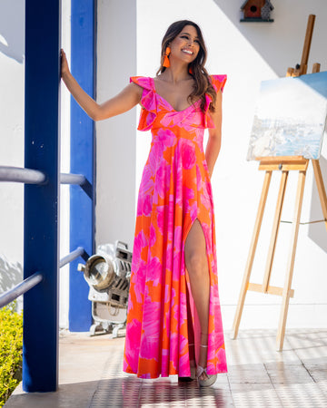 Vestido Dora Mallorca Fucsia